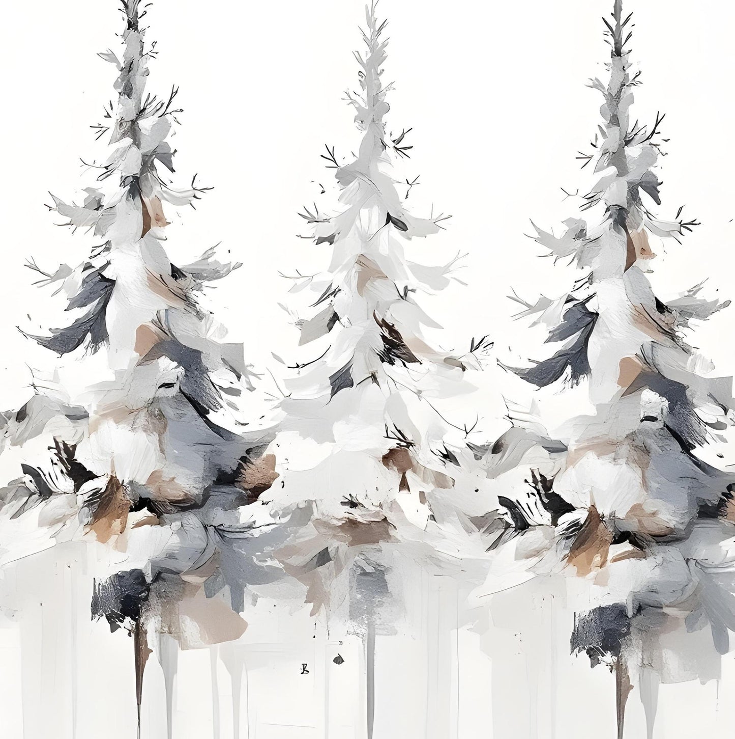 Christmas Tree TV Frame Art Instant Download White Forest Tree Wall Art Christmas Frame TV Art Winter Christmas Samsung TV Art Digital Art