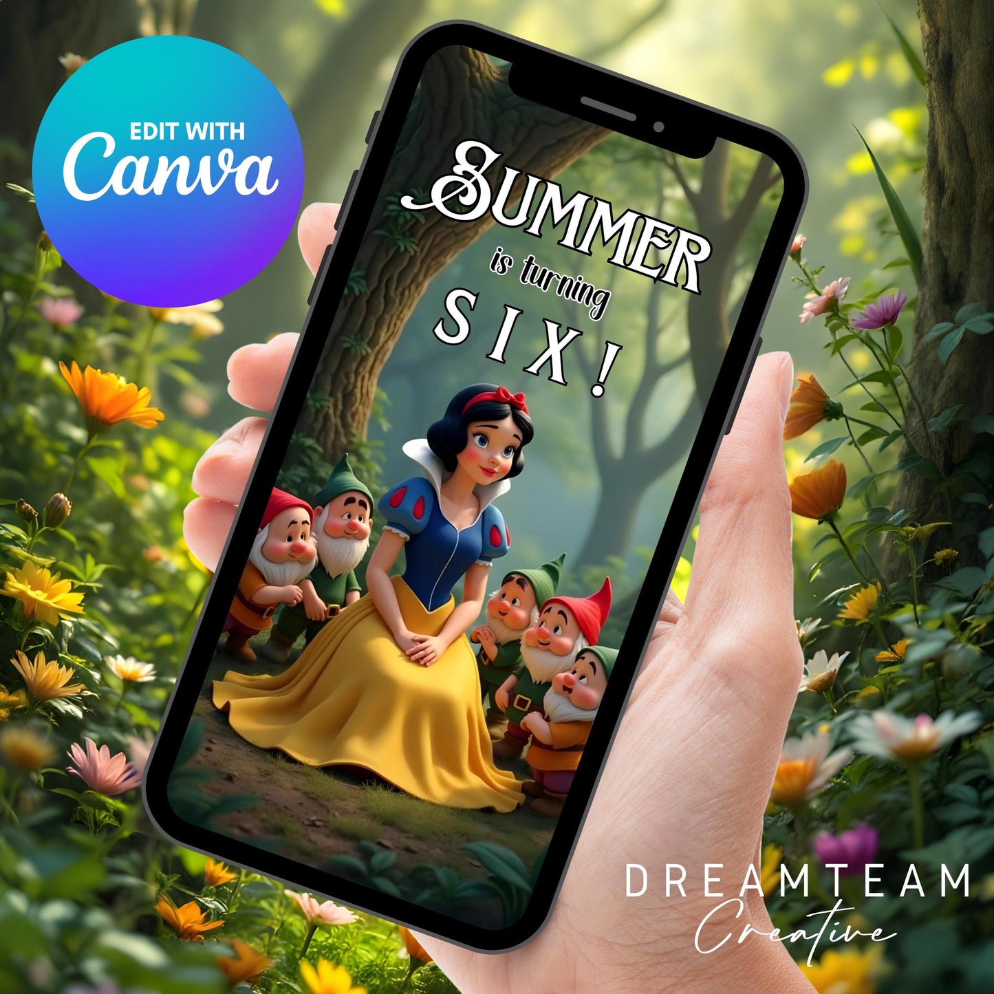 SNOW WHITE Video Invitation Digital Snow White Birthday Video Invite Princess Invitation Video Princess Snow White Birthday Party Evite MP4