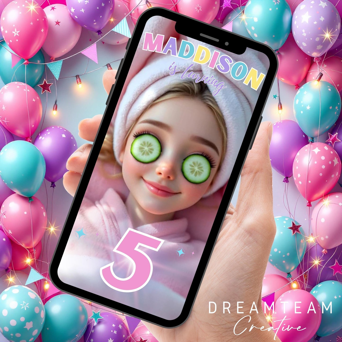 SPA PARTY VIDEO Invitation Digital Pamper Birthday Video Invitation Animated Spa Party Evite Pamper Party Video Invitation Spa Video Inv MP4