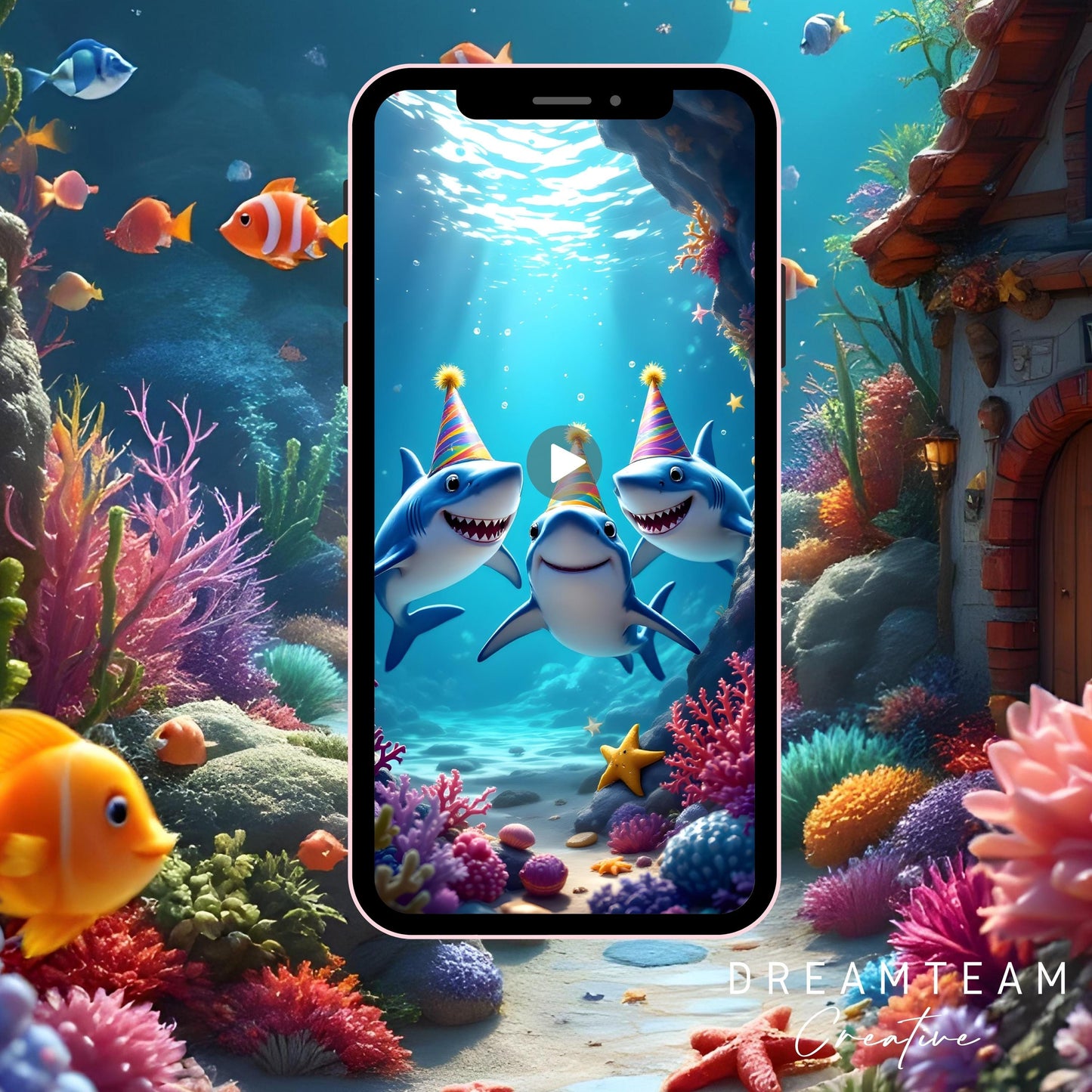 SHARK Birthday VIDEO Invitation Digital Pixar Shark Birthday Invitation Animated Shark Evite Cute Shark Party Invitation Shark Party MP4
