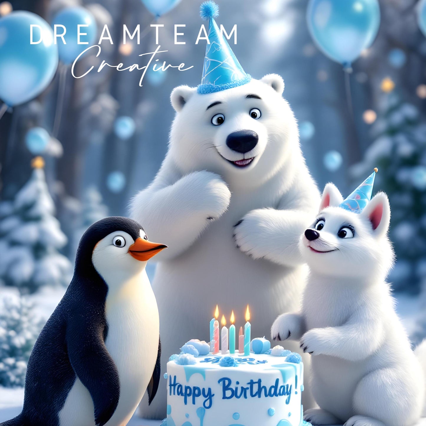 WINTER Birthday VIDEO Invitation Digital Arctic Animals Party Invitation Animated Chill with Us Party Invitation Winter Evite Penguin MP4