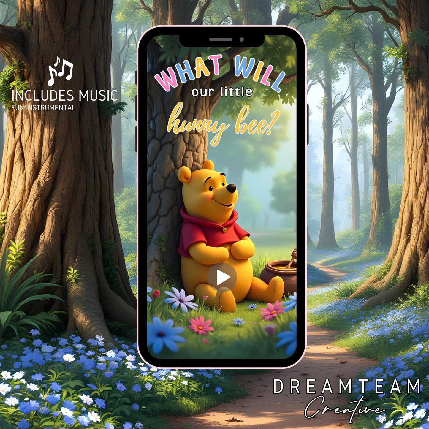BABY SHOWER Video Invitation Winnie the Pooh Baby Shower Invitation Video Pooh Bear and Friends Baby Shower Video Pooh Bear Baby Video MP4