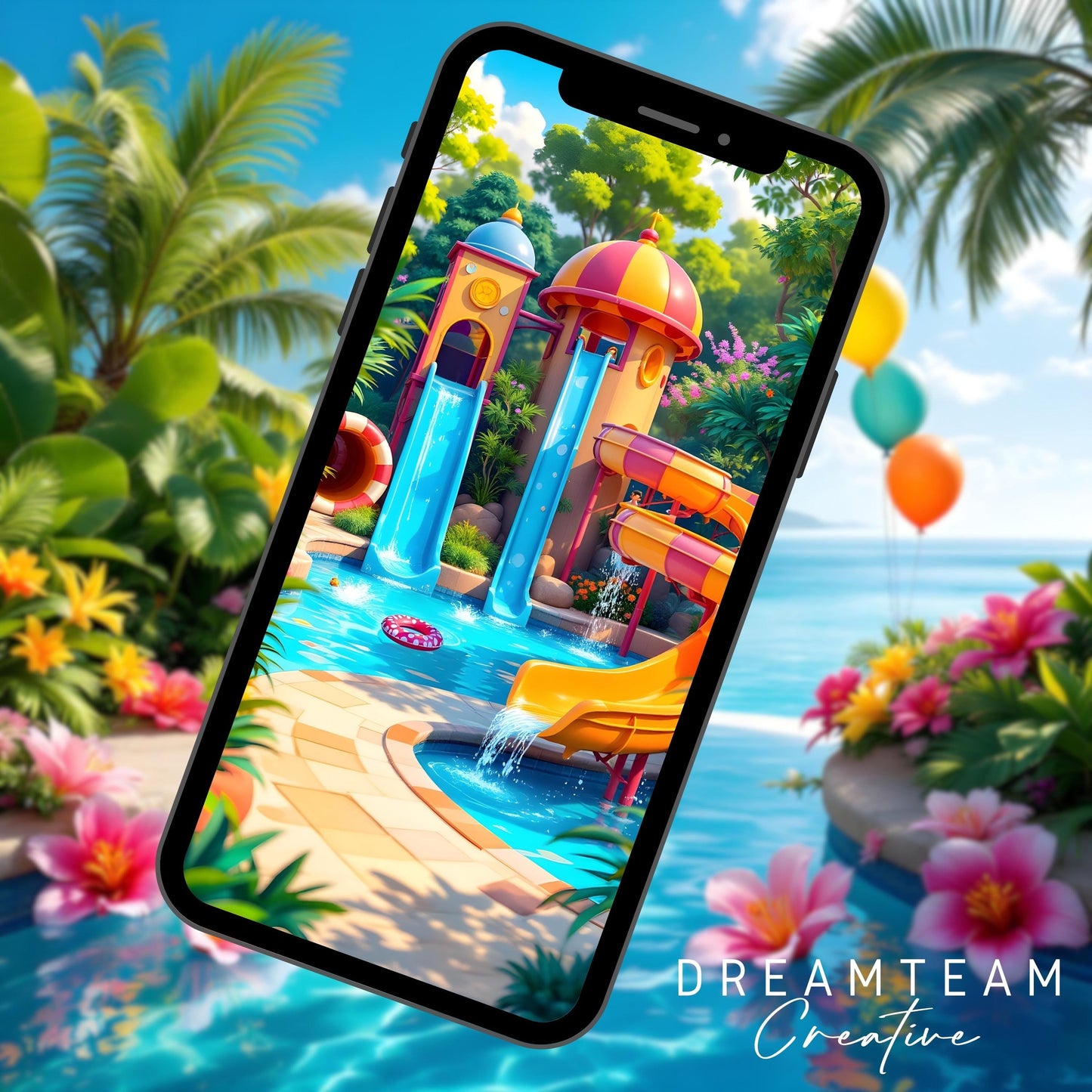 WATERPARK PARTY Invitation Waterpark Birthday Video Invitation Pool Party Video Invite Animated Waterslide Invite Girl Waterpark Evite MP4
