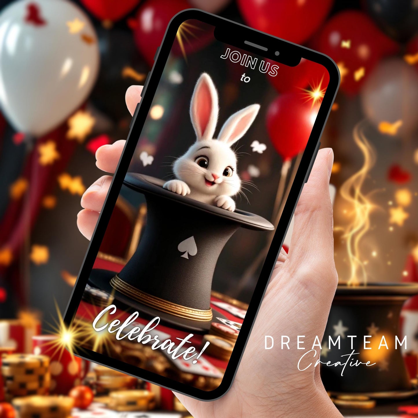 MAGIC PARTY Video Invitation Digital Magic Show Birthday Video Invite Animated Magic Invitation Magic Evite Magician Party Video Magic MP4