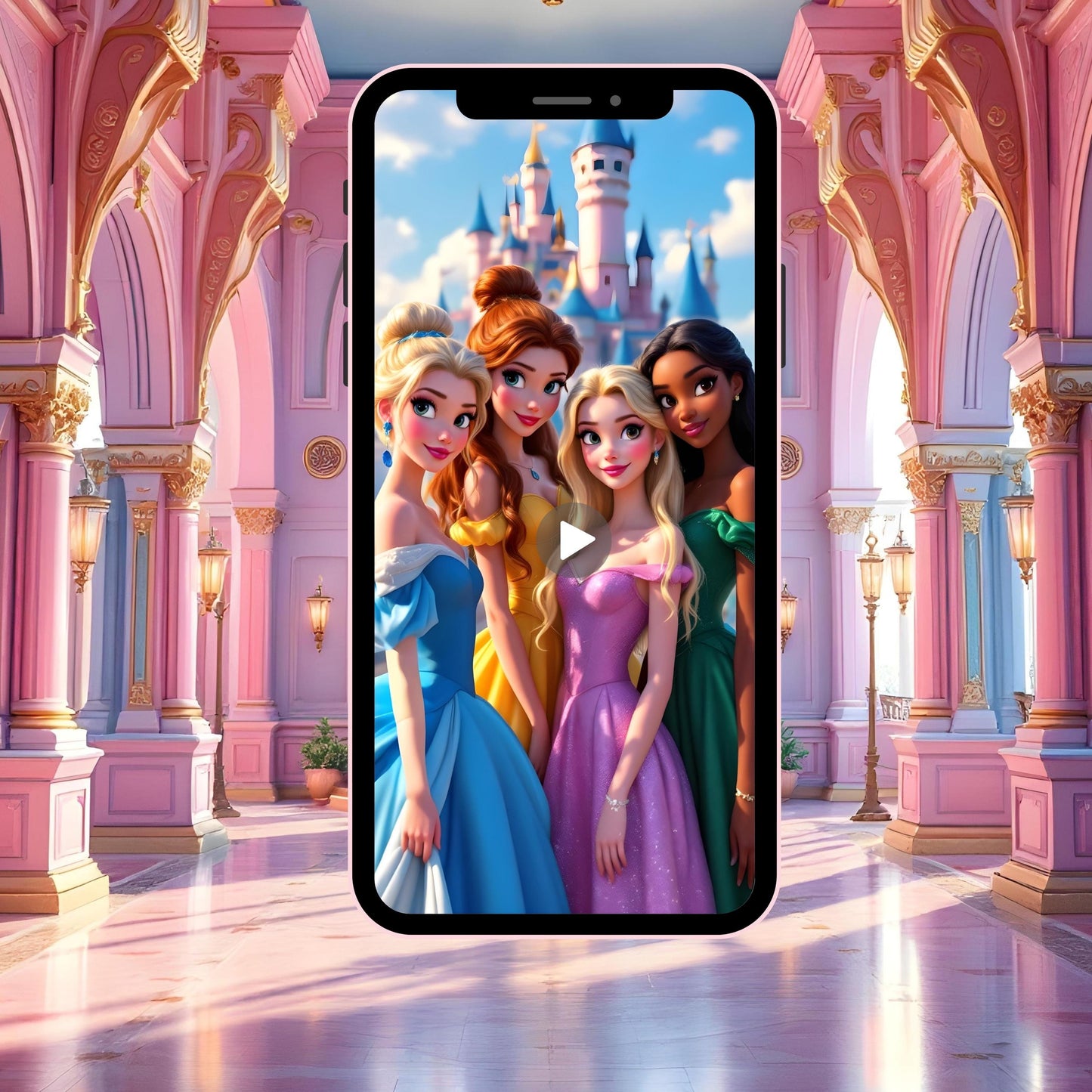 Princess Video Invitation Digital Princess Birthday Video Invite Animated Princess Evite Princess Invitation Princess Party Video Evite MP4