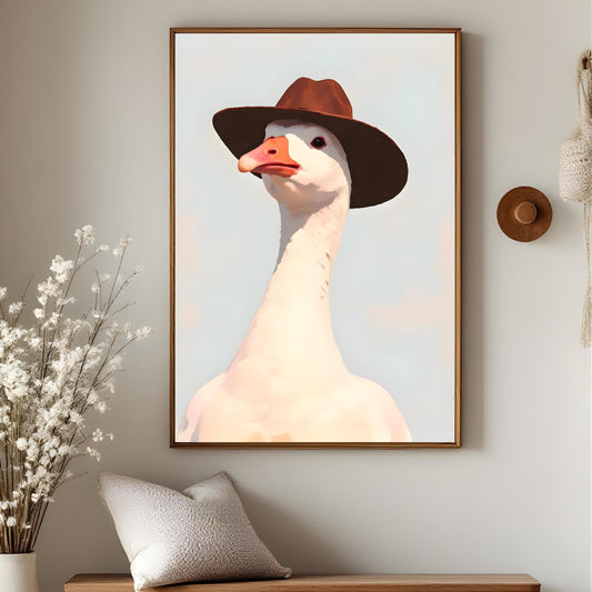 Goose Wall Art Western Goose Print Cowboy Goose Dorm Room Print Printable Cowgirl Goose Wall Art Neutral Boho Goose Print Digital Goose Wall