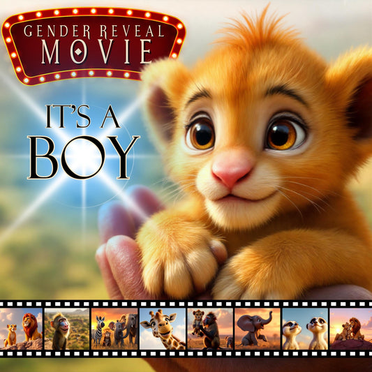 The Lion King Gender Reveal Movie Boy Gender Reveal Movie Announcement Boy Baby Shower It's a Boy Gender Reveal Movie Lion King Baby Boy MP4