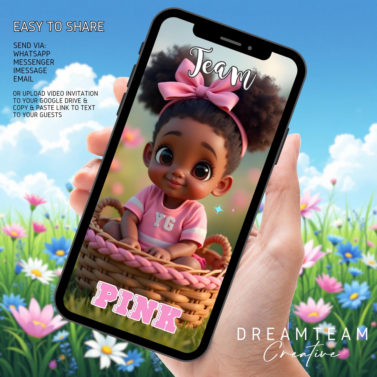 AFRICAN AMERICAN GENDER Reveal Video Announcement Football or Cheerleader Gender Reveal Video African American Girl Video Baby Announcement