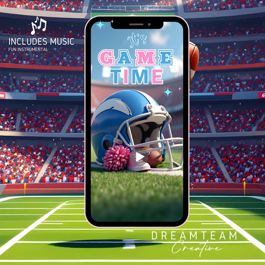 AFRICAN AMERICAN GENDER Reveal Video Announcement Football or Cheerleader Gender Reveal Video African American Girl Video Baby Announcement