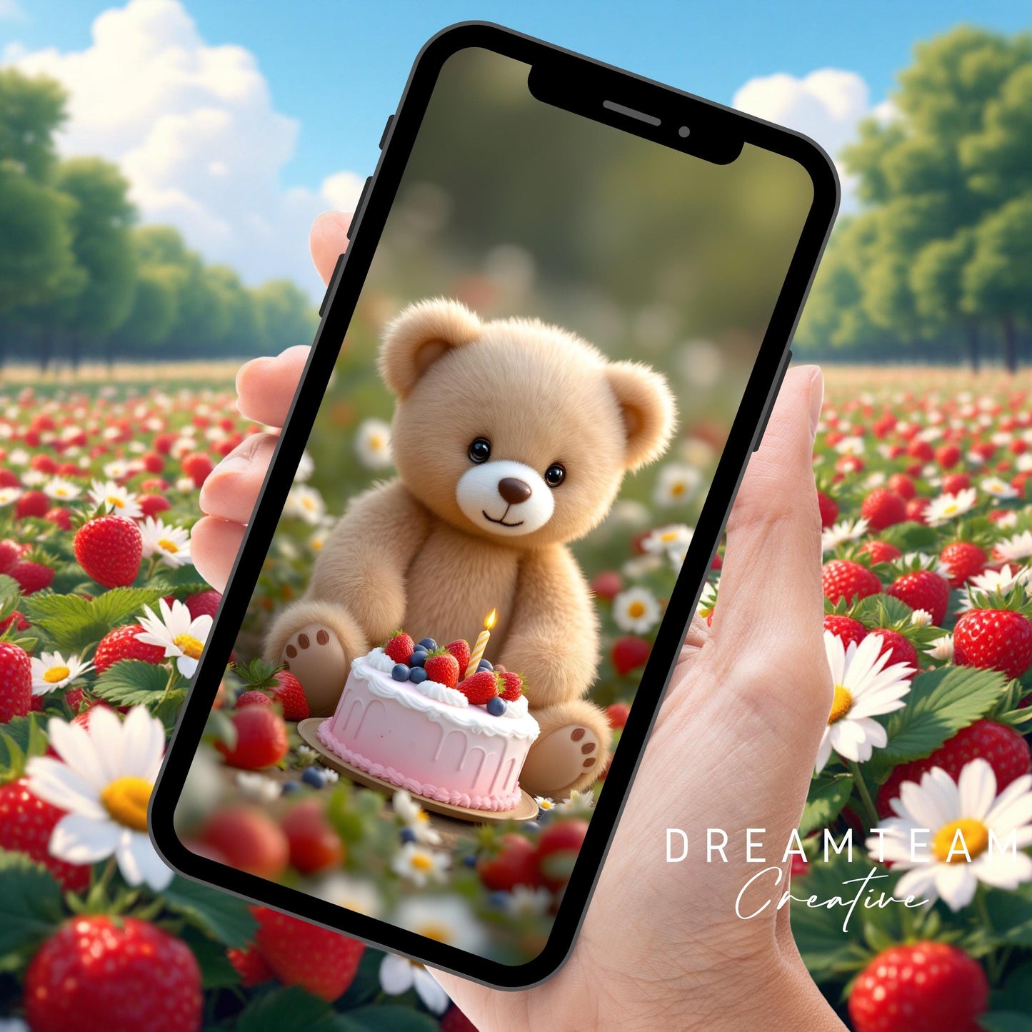 BERRY FIRST BIRTHDAY Video Invitation Teddy Bear 1st Birthday Invitation Digital Berry First Birthday Invite Animated Teddy Bear Evite MP4