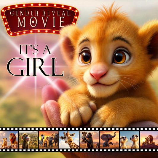 The Lion King Gender Reveal Movie Girl Gender Reveal Movie Announcement Girl Baby Shower It's a Girl Gender Reveal Movie Lion King Baby MP4