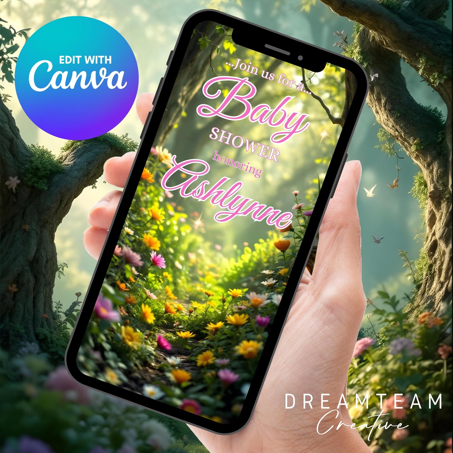 FAIRY BABY SHOWER Video Invitation Digital Butterfly Baby Shower Video Invite Animated Fairy Baby Shower Evite Garden Fairy Baby Shower