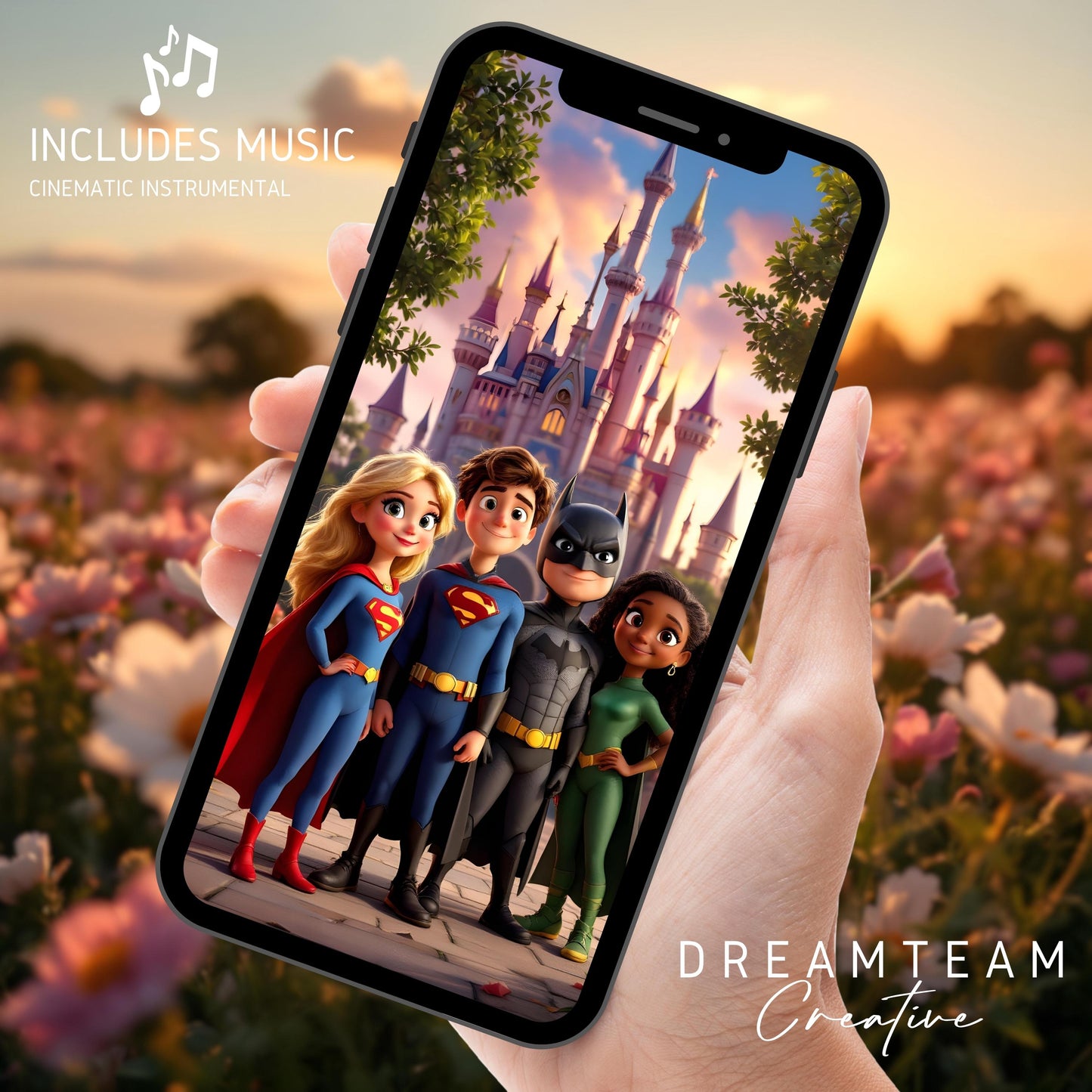 Princess Superhero Video Invitation Digital Princess Superhero Sibling Birthday Video Invite Animated Joint Birthday Video Invitation MP4